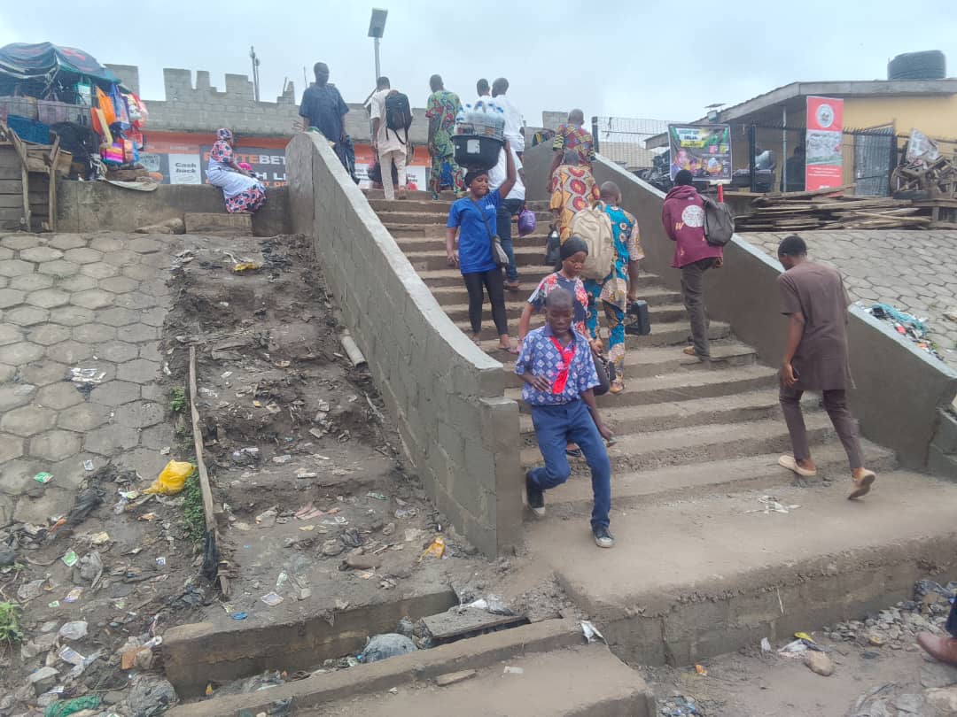 Construction of Two-Way Railway Track Staircase at Pen Cinema, Agege